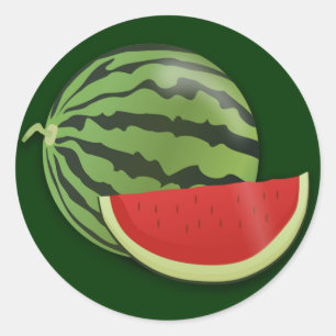 watermeloen ronde sticker