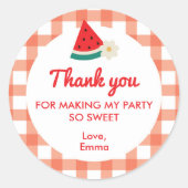 Watermeloen Ronde Stickers (Voorkant)