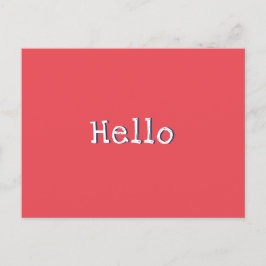 Watermeloen Rood Chic Modern Eenvoudig Hallo Aange Briefkaart