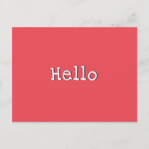 Watermeloen Rood Chic Modern Eenvoudig Hallo Aange Briefkaart