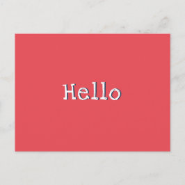 Watermeloen Rood Chic Modern Eenvoudig Hallo Aange Briefkaart