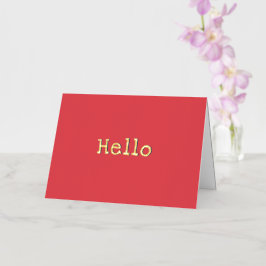 Watermeloen Rood Chic Modern Eenvoudig Hallo Aange Folie Wenskaart