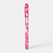 Watermeloen Roze Bloemen Werveltje iPhone 16 Hoesje (Linkerkant)