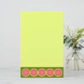 Watermeloen Roze Briefpapier (Staand voorkant)
