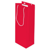 Watermeloen Roze Effen Kleur Wijn Cadeautas (Voorkant Gekanteld)