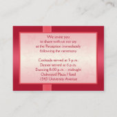 Watermeloen Roze en Ivoor Bloemen Enclosure Kaart (Achterkant)