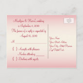 Watermeloen Roze en Ivoor R.S.V.P. Briefkaart (Achterkant)