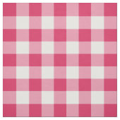 Watermeloen Roze en White Gingham Pattern Fabric Stof (Swatch)