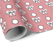 Watermeloen Roze en Witte Polka Dots Douche Party Cadeaupapier (Rol Hoek)