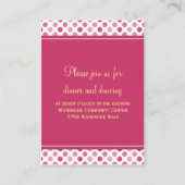 Watermeloen Roze & Geel Daisy Receptie Kaarten (Achterkant)