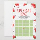 Watermeloen Roze Groen Bingo Baby shower Spel Briefpapier (Voorkant / Achterkant)