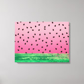 Watermeloen Roze Groen Canvas Afdruk (Voorkant)