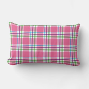 Watermeloen Roze Groene Aqua Paarse Plaid Decor Kussen