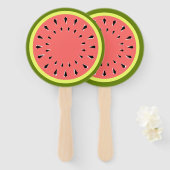 Watermeloen Roze Handwaaier (Voorkant en achterkant)