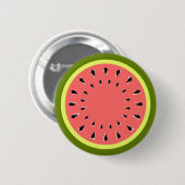 Watermeloen Roze knop Ronde Button 5,7 Cm (Voorkant /achterkant)
