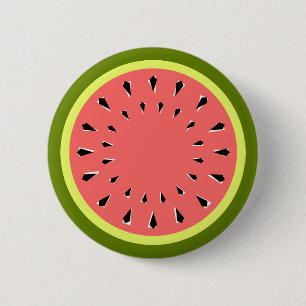 Watermeloen Roze knop Ronde Button 5,7 Cm