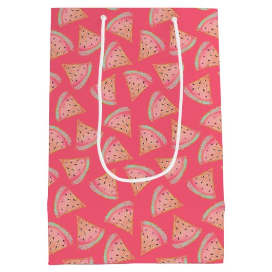 Watermeloen Roze Medium Cadeauzakje (Achterkant)