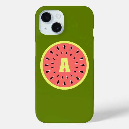 Watermeloen Roze Monogram Case-Mate iPhone Case (Achterkant)