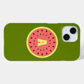 Watermeloen Roze Monogram Case-Mate iPhone Case (Achterkant (horizontaal))