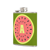 Watermeloen Roze Monogram Heupfles (Links)