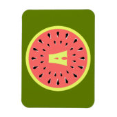 Watermeloen Roze Monogram Magneet (Verticaal)