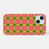 Watermeloen Roze Multi iPhone hoesje 15 Case (Achterkant horizontaal)