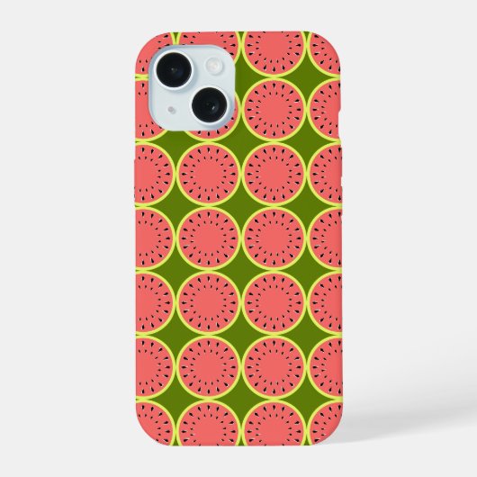 Watermeloen Roze Multi iPhone hoesje 15 Case (Achterkant)