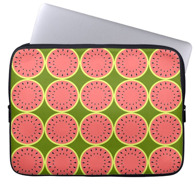 Watermeloen Roze multi-laptophoes Laptop Sleeve (Voorkant)