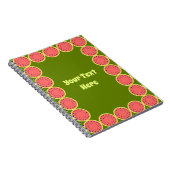 Watermeloen Roze Multi Text Center Notitieboek (Rechterzijde)