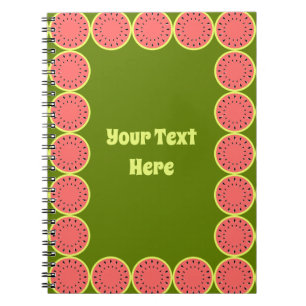 Watermeloen Roze Multi Text Center Notitieboek