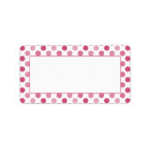 Watermeloen Roze Polka Dot Blank Adresetiketten Etiket (Voorkant)