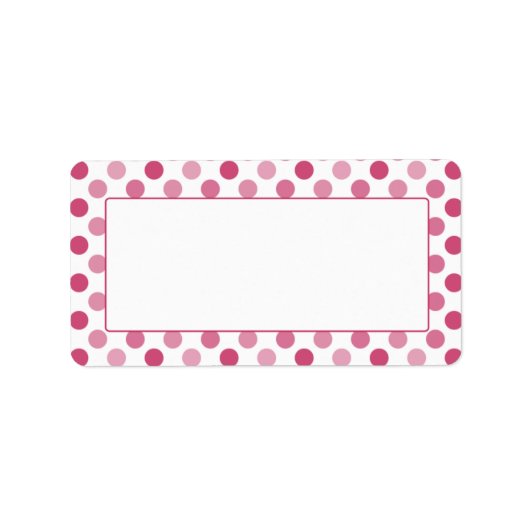 Watermeloen Roze Polka Dot Blank Adresetiketten Etiket (Voorkant)