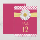 Watermeloen Roze Polka Dot Daisy Tafel Kaarten (Voorkant / Achterkant)