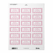 Watermeloen Roze Polka Dot Retouradres Labels (Full Sheet)