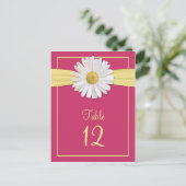 Watermeloen Roze Shasta Daisy Tafel Kaarten (Staand voorkant)