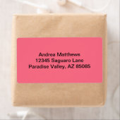 Watermeloen Roze Solid Color Etiket (Insitu)