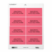 Watermeloen Roze Solid Color Etiket (Full Sheet)