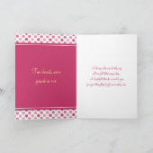 Watermeloen Roze Stippen Trouw Dankjewel Kaart (Binnen)