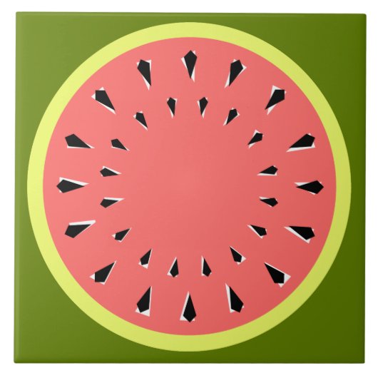Watermeloen Roze Tegeltje (Voorkant)