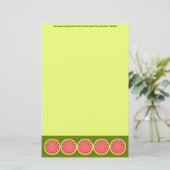 Watermeloen Roze Tekst Briefpapier (Staand voorkant)