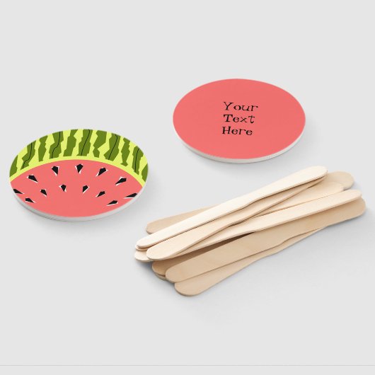 Watermeloen Roze tekst Handwaaier (Niet-gemonteerd)