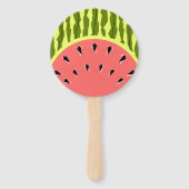 Watermeloen Roze tekst Handwaaier (Voorkant)