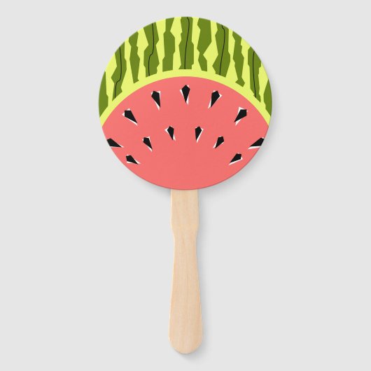 Watermeloen Roze tekst Handwaaier (Voorkant)