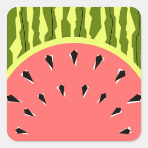 Watermeloen Roze vierkant Vierkante Sticker