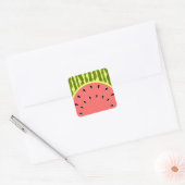 Watermeloen Roze vierkant Vierkante Sticker (Envelop)