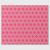 Watermeloen Roze Witte XL Marokkaanse Quatrefoil # Cadeaupapier (Vlak)