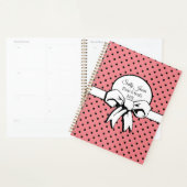 Watermeloen Roze Zwart Stippen Wit Boog Gepersonal Planner (Display)