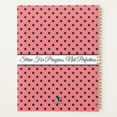 Watermeloen Roze Zwart Stippen Wit Boog Gepersonal Planner (Achterkant)