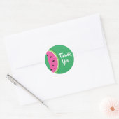 Watermeloen Schattige 1e Verjaardag Dank u Ronde Sticker (Envelop)