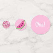 Watermeloen Schattige 1e Verjaardagsfeesttafel Dec Confetti (Voorkanten)